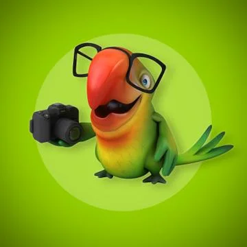 Fun parrot Stockillustratie