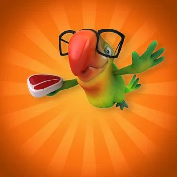 Fun parrot Stock Illustration