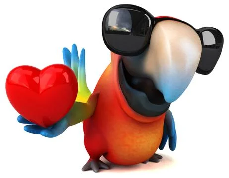 Fun parrot Stock Illustration