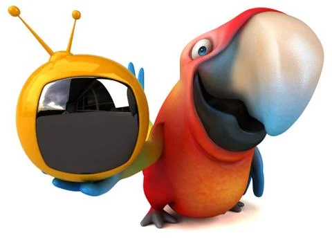 Fun parrot 스톡 일러스트