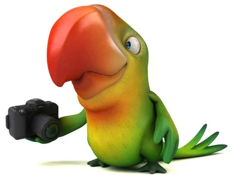 Fun parrot 스톡 일러스트