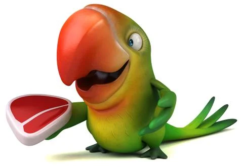 Fun parrot Stock Illustration