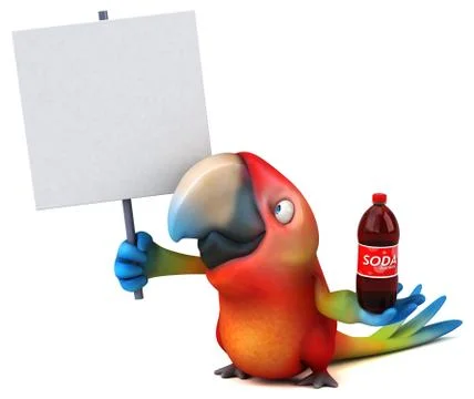 Fun parrot 스톡 일러스트