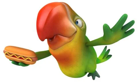 Fun parrot Illustrazione stock