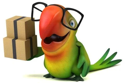 Fun parrot Stock Illustration