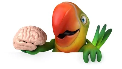 Fun parrot Free Stock Illustration