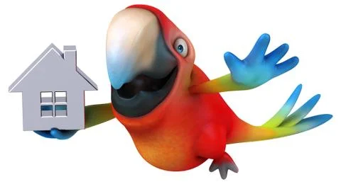 Fun parrot Stock Illustration
