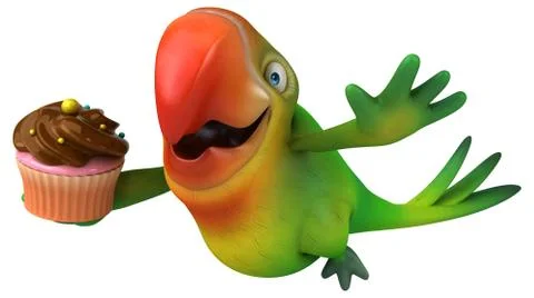 Fun parrot Illustrazione stock