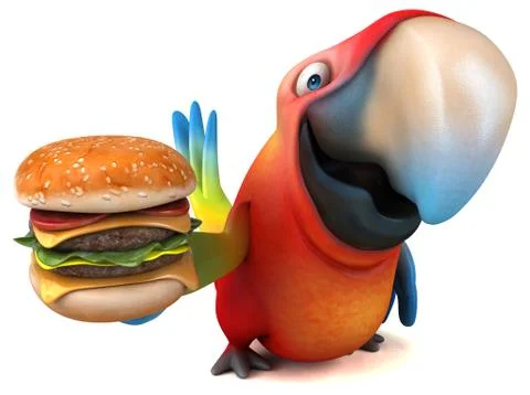 Fun parrot Stock Illustration