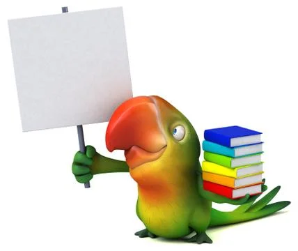 Fun parrot 스톡 일러스트