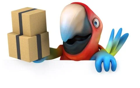 Fun parrot Free Stock Illustration