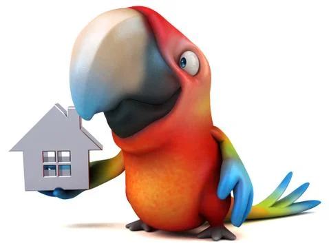 Fun parrot Illustrazione stock