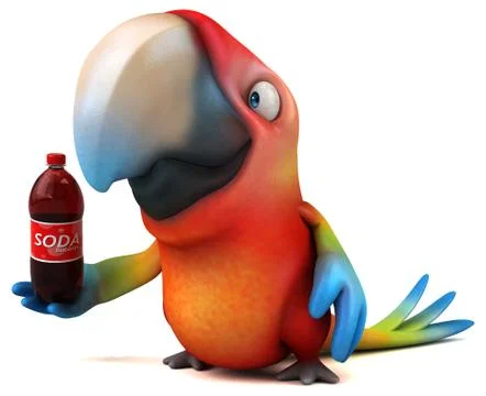 Fun parrot Stock Illustration