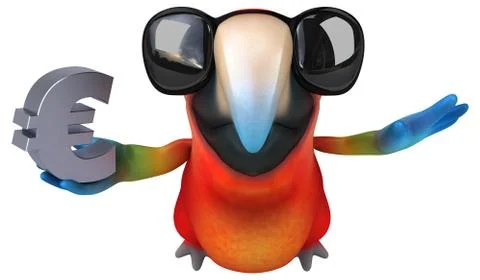 Fun parrot 스톡 일러스트