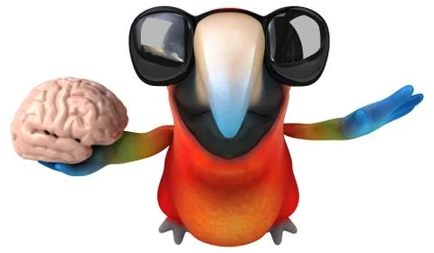 Fun parrot 스톡 일러스트