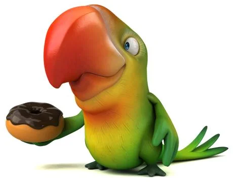 Fun parrot Stock Illustration