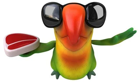 Fun parrot Stockillustratie