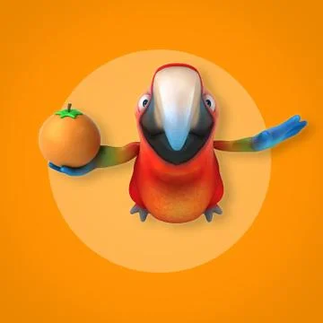 Fun parrot Stock Illustration