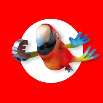 Fun parrot Stockillustratie