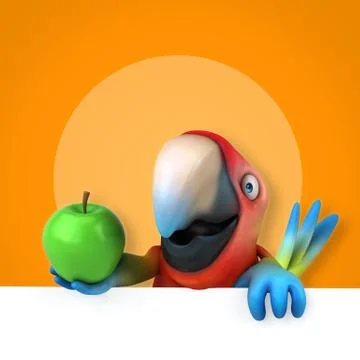 Fun parrot 스톡 일러스트