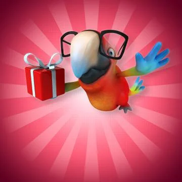 Fun parrot Stock Illustration