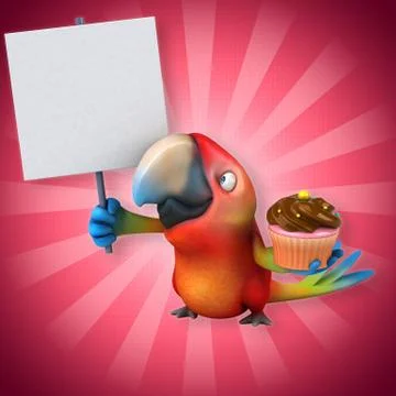 Fun parrot Stock Illustration