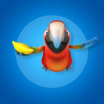 Fun parrot Illustrazione stock
