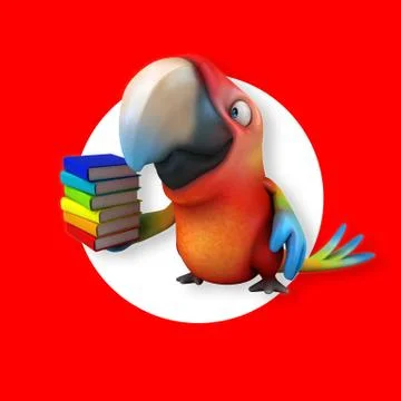 Fun parrot Illustrazione stock