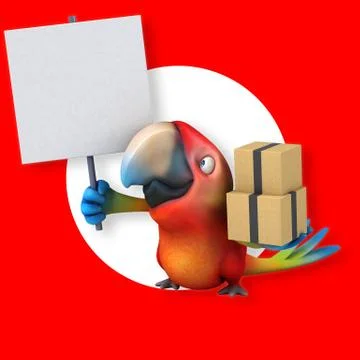 Fun parrot 스톡 일러스트