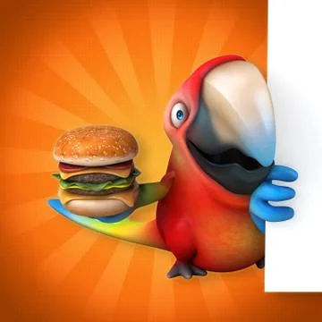 Fun parrot 스톡 일러스트