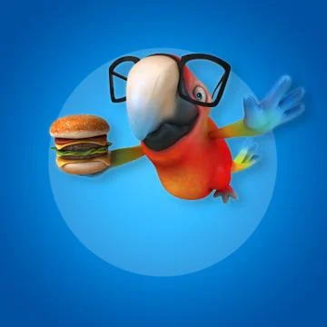 Fun parrot Stock Illustration