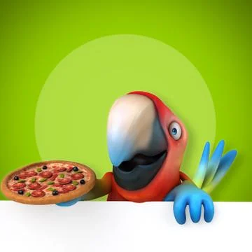 Fun parrot 스톡 일러스트
