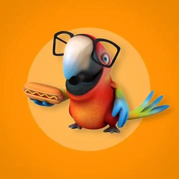 Fun parrot Stock Illustration