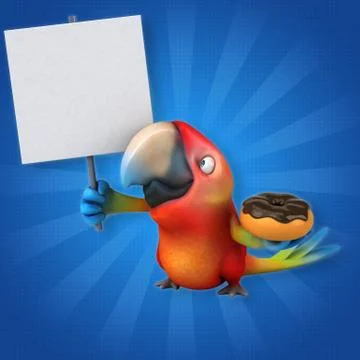 Fun parrot Stock Illustration