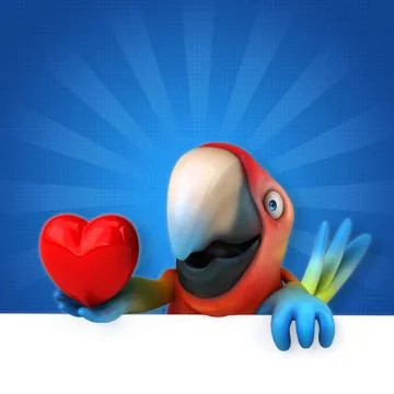 Fun parrot 스톡 일러스트