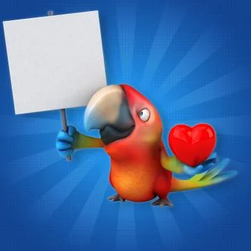 Fun parrot Stockillustratie