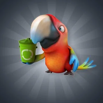 Fun parrot Stockillustratie