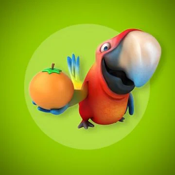 Fun parrot 스톡 일러스트