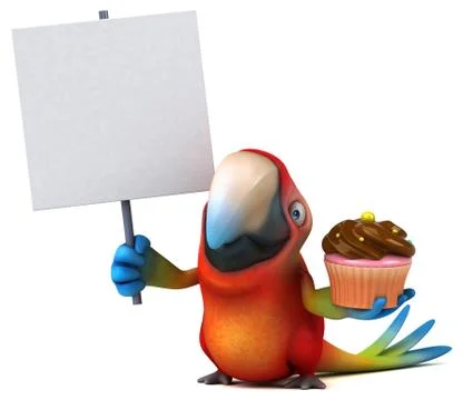 Fun parrot Stock Illustration