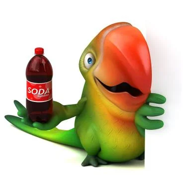 Fun parrot Stock Illustration