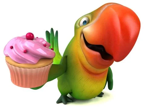 Fun parrot Stock Illustration