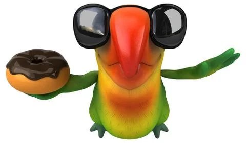 Fun parrot Stock Illustration