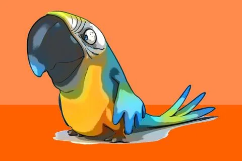 Fun parrot 스톡 일러스트