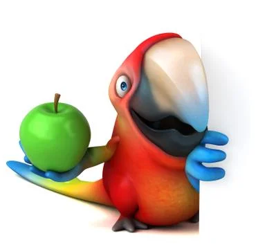 Fun parrot Stock Illustration