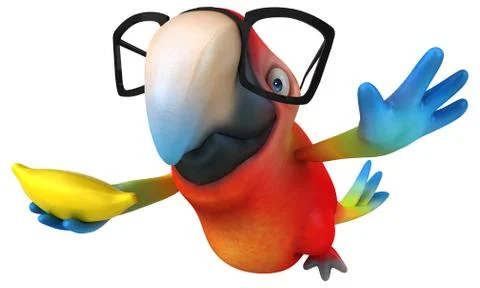 Fun parrot Stock Illustration