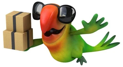 Fun parrot Stock Illustration