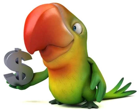 Fun parrot Stock Illustration