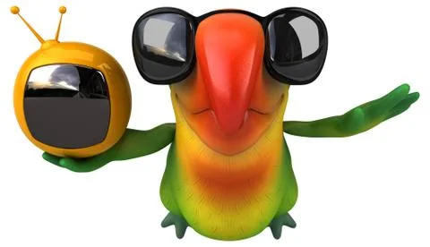 Fun parrot Stock Illustration