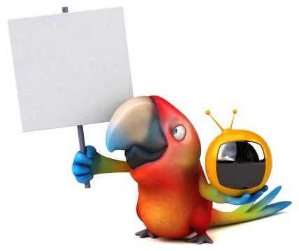 Fun parrot Stock Illustration