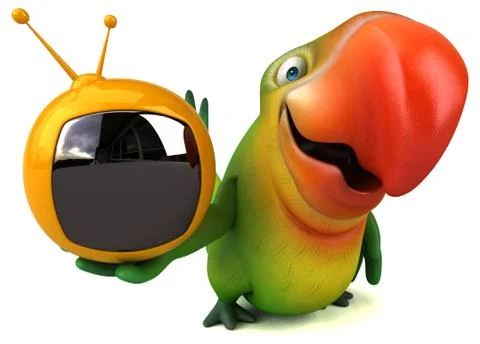 Fun parrot 스톡 일러스트